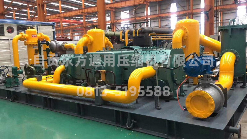 Biogas feed gas compressor